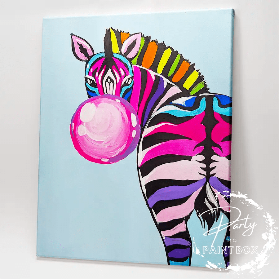 'Bubblegum Zebra, What the Cluck, Emu Encounter & Peek A Boo Cows' Multi Painting Pack