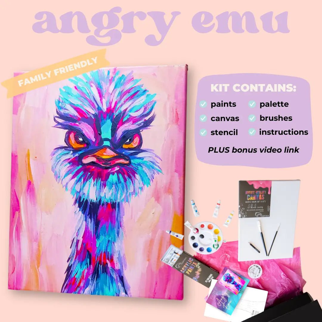 'Angry Emu' Kit - Party in a Paint Box