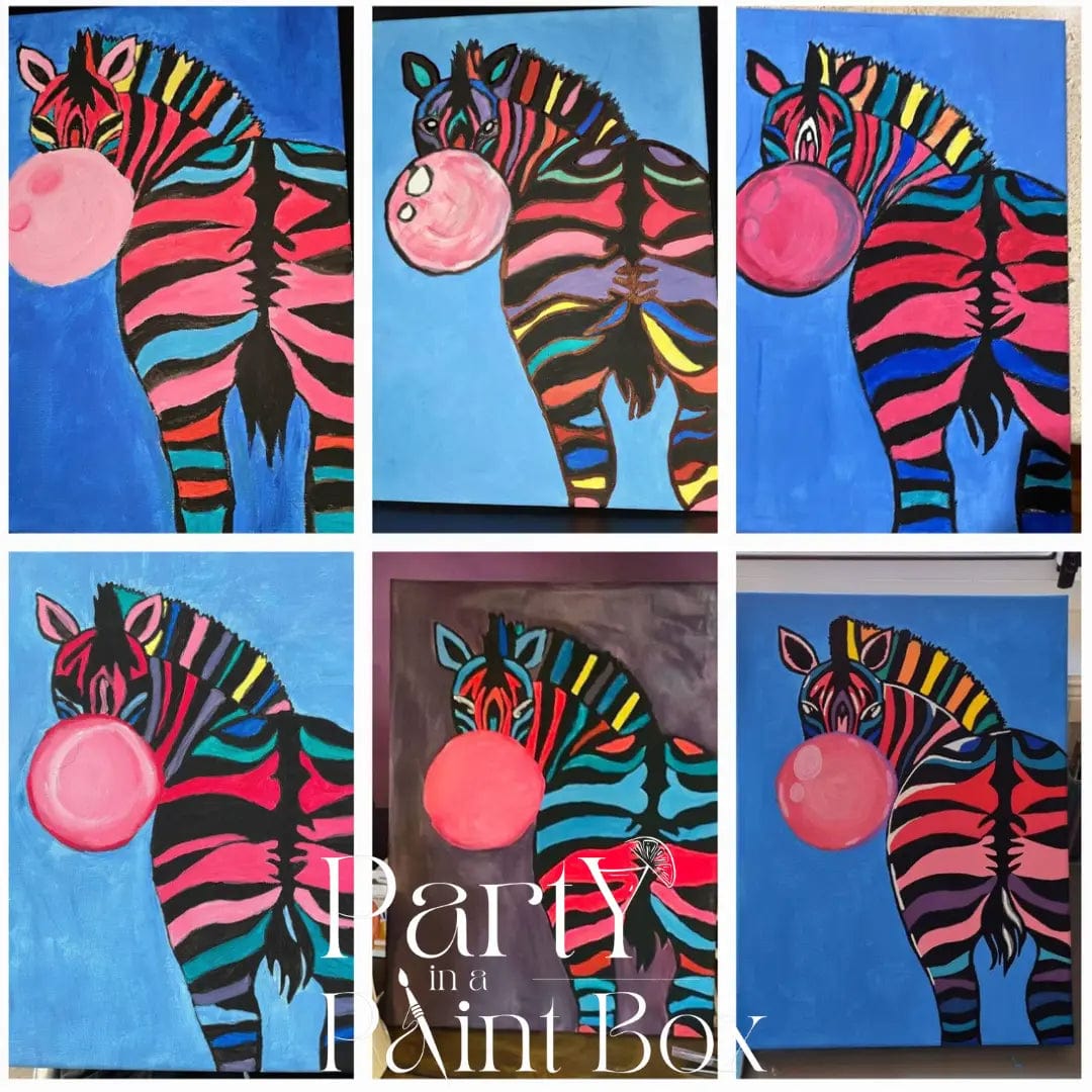 'Bubblegum Zebra' Kit - Party in a Paint Box