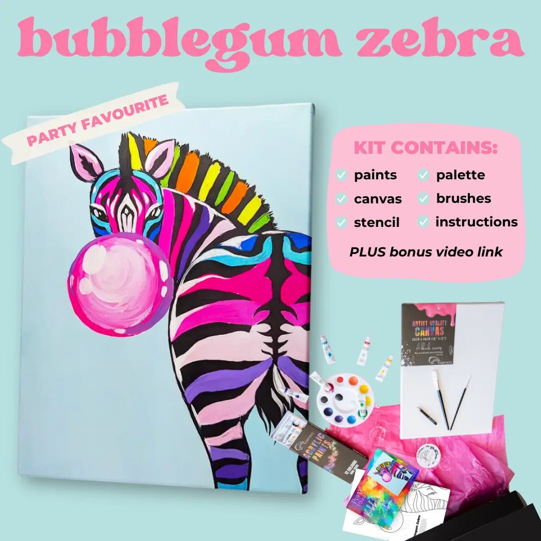 'Bubblegum Zebra' Kit - Party in a Paint Box
