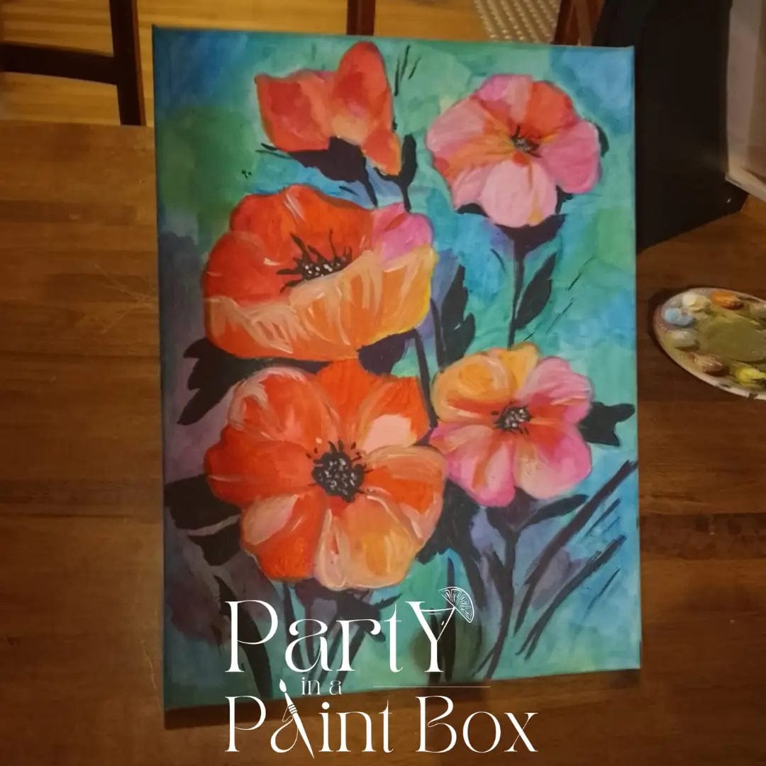 'Crimson Poppies' Kit - LIMITED STOCK - Party in a Paint Box