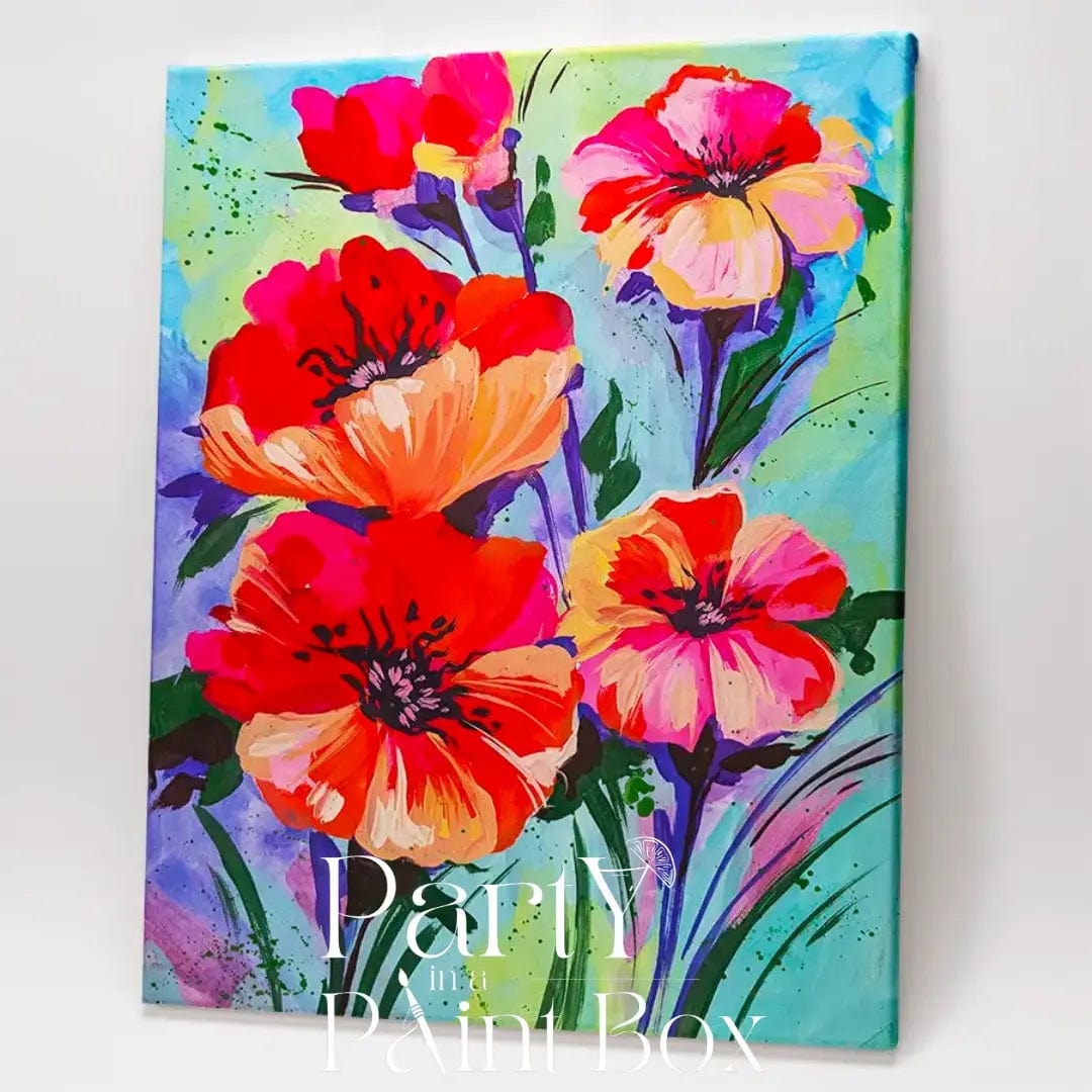 'Crimson Poppies' Kit - LIMITED STOCK - Party in a Paint Box