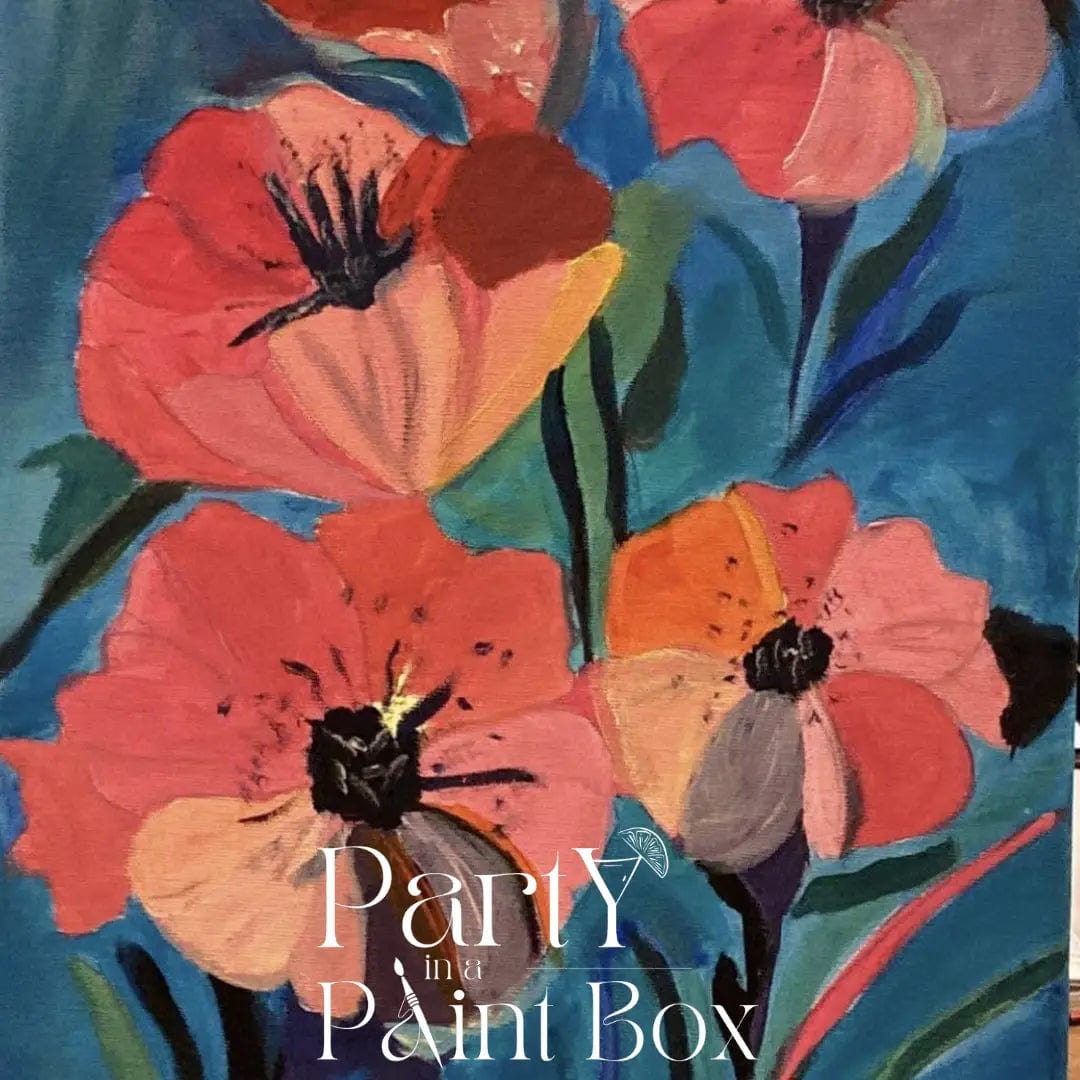 'Crimson Poppies' Kit - LIMITED STOCK - Party in a Paint Box