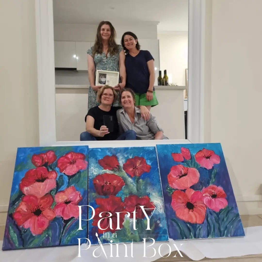 'Crimson Poppies' Kit - LIMITED STOCK - Party in a Paint Box
