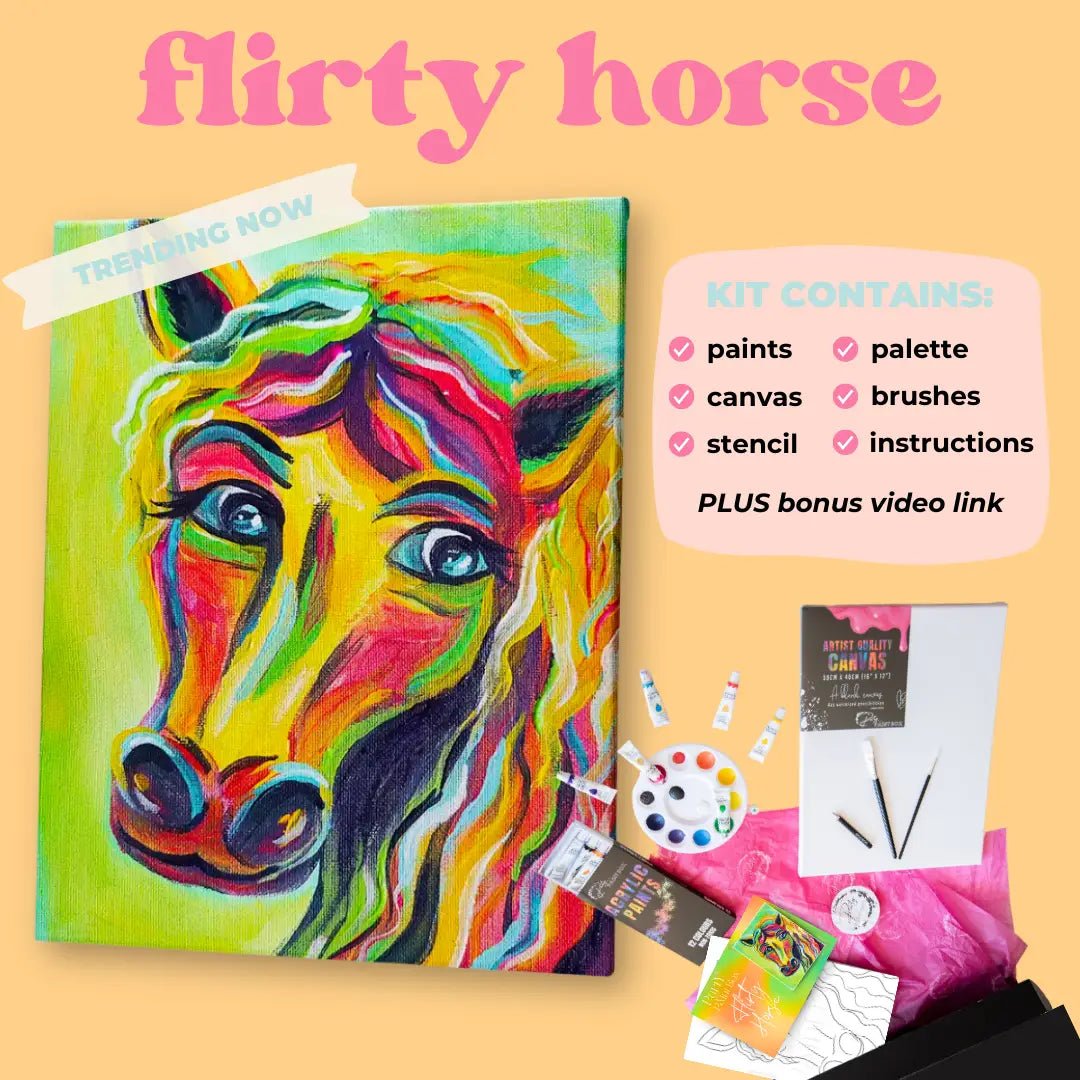 'Flirty Horse' Kit - LIMITED STOCK - Party in a Paint Box
