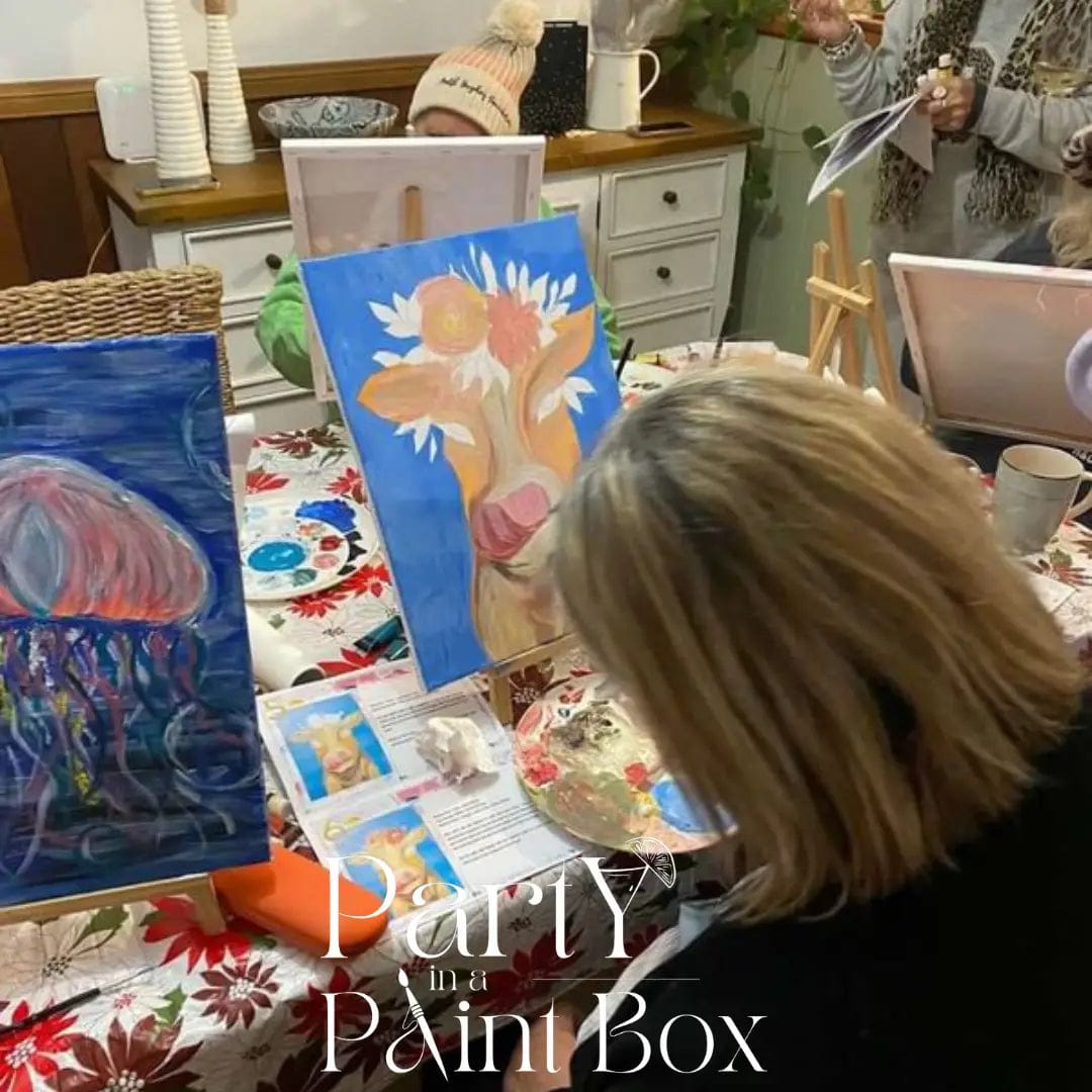'Flower Crown Cow' Kit - Party in a Paint Box