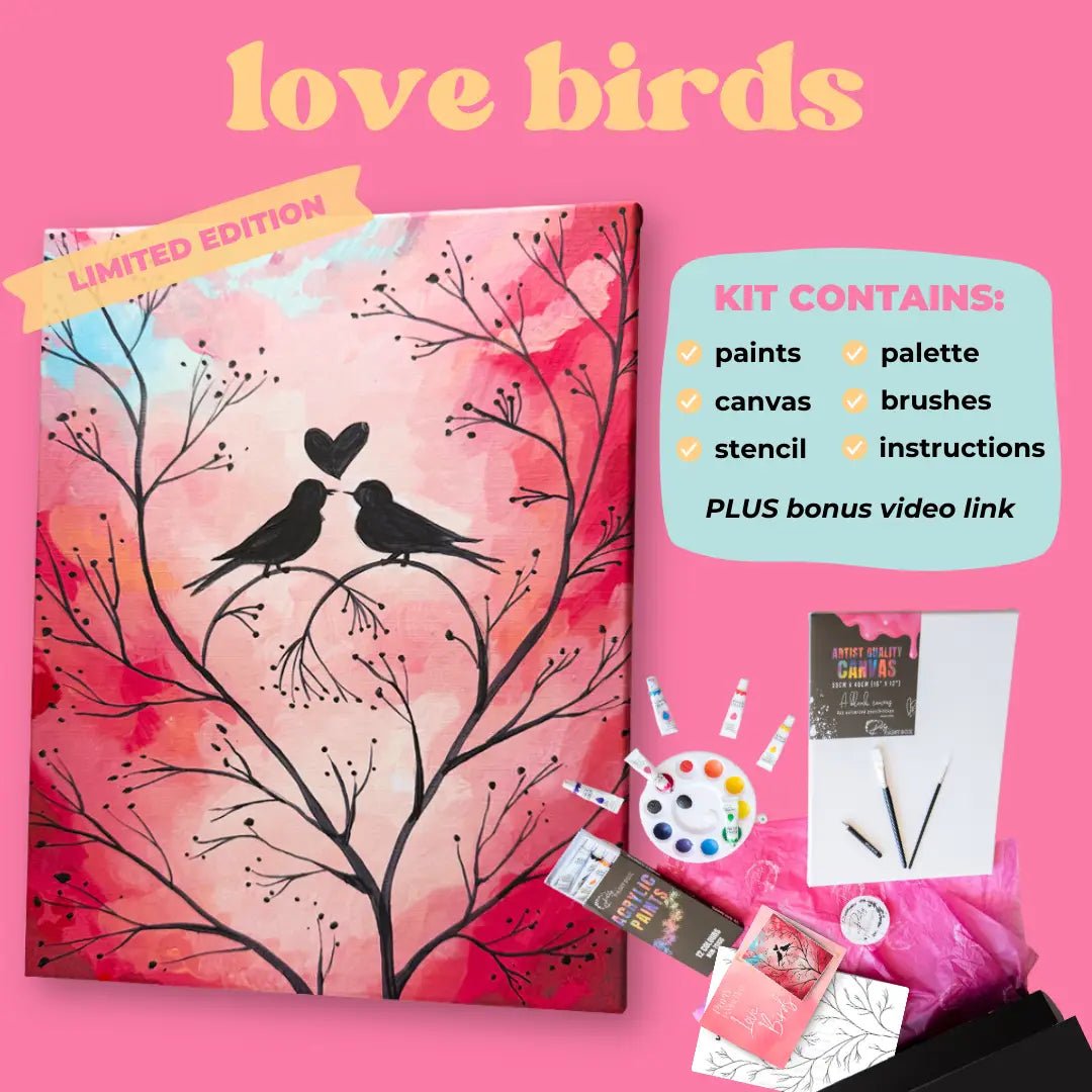 'Love Birds' Kit - LIMITED STOCK - Party in a Paint Box