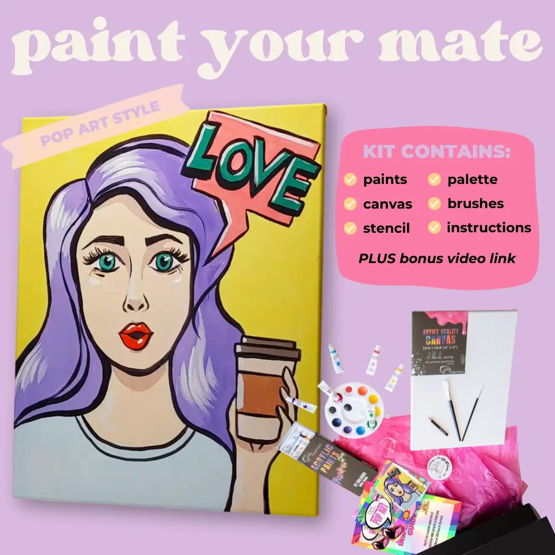 'Paint Your Mate' Pop Art Style Kit - Party in a Paint Box