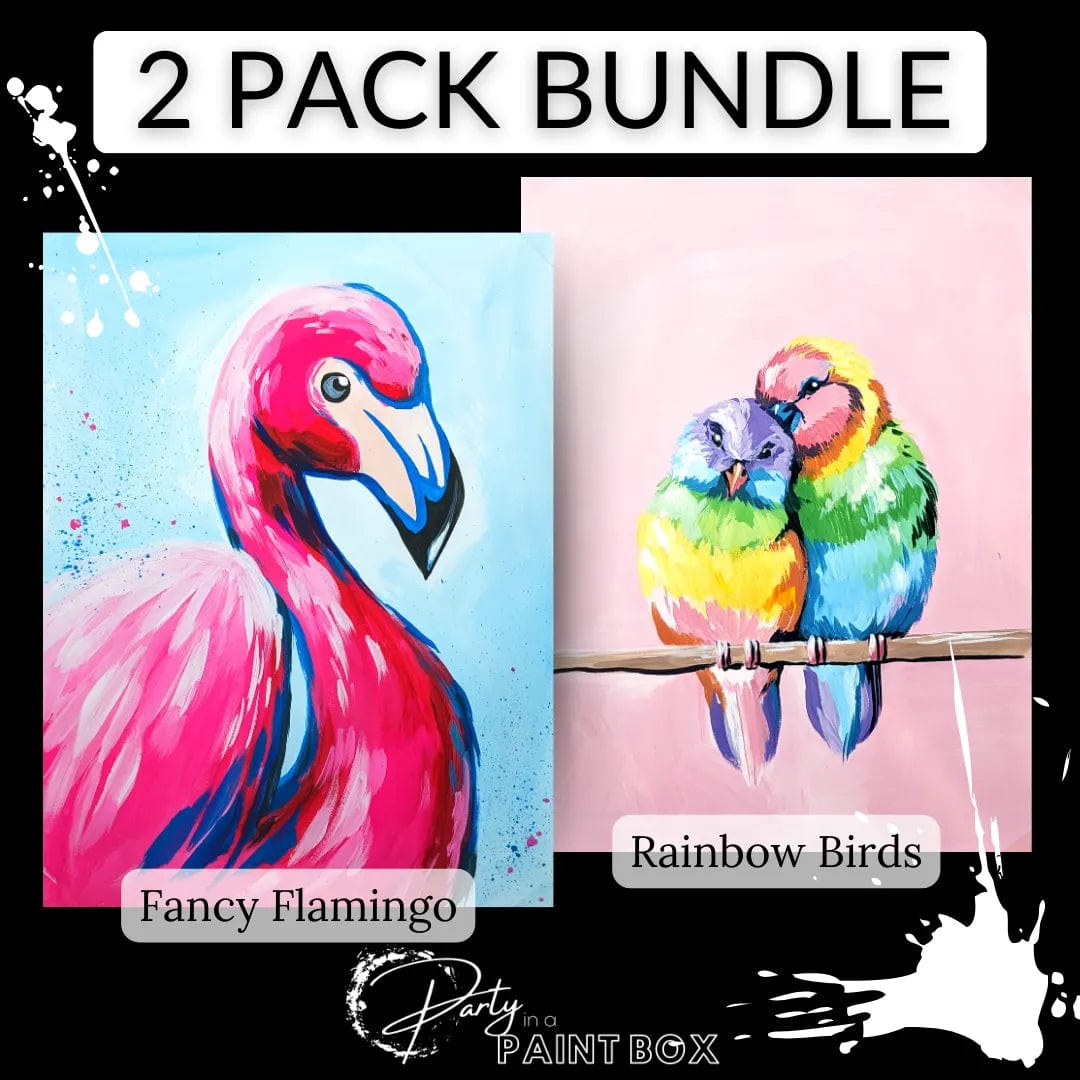'Fancy Flamingo' & 'Rainbow Birds' Multi Painting Pack
