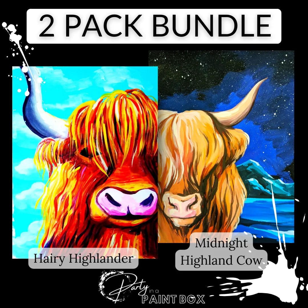 'Hairy Highlander' & 'Midnight Highland Cow' Multi Painting Pack