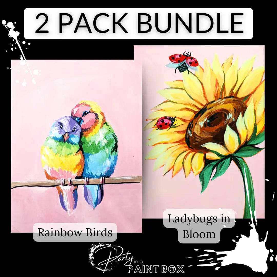 'Rainbow Birds' & 'Ladybugs in Bloom' Multi Painting Pack