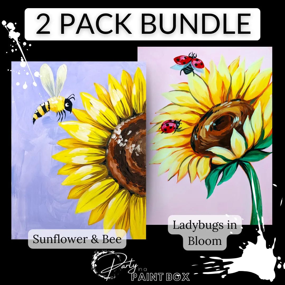 'Sunflower & Bee' & 'Ladybugs in Bloom' Multi Painting Pack