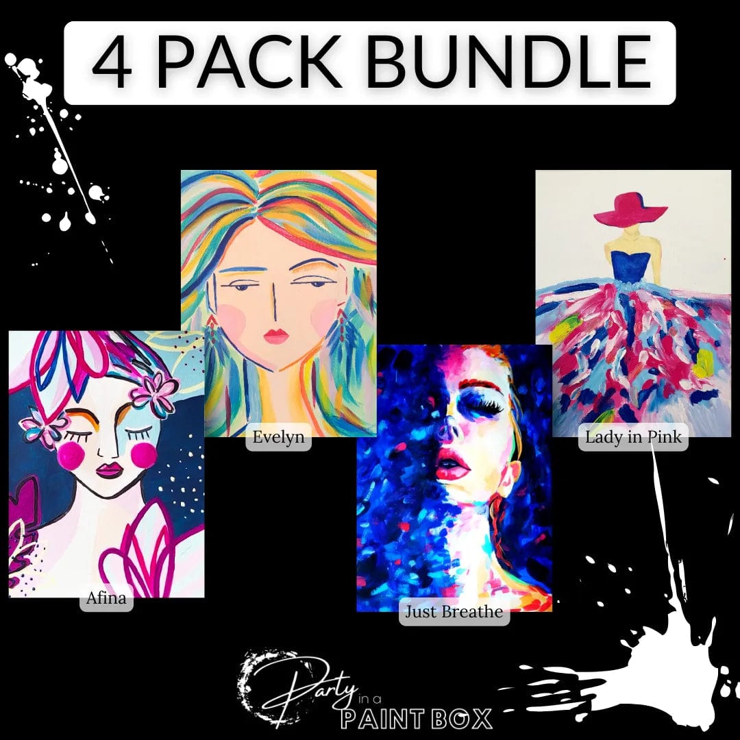 'Afina, Evelyn, Just Breathe & Lady in Pink' Multi Painting Pack