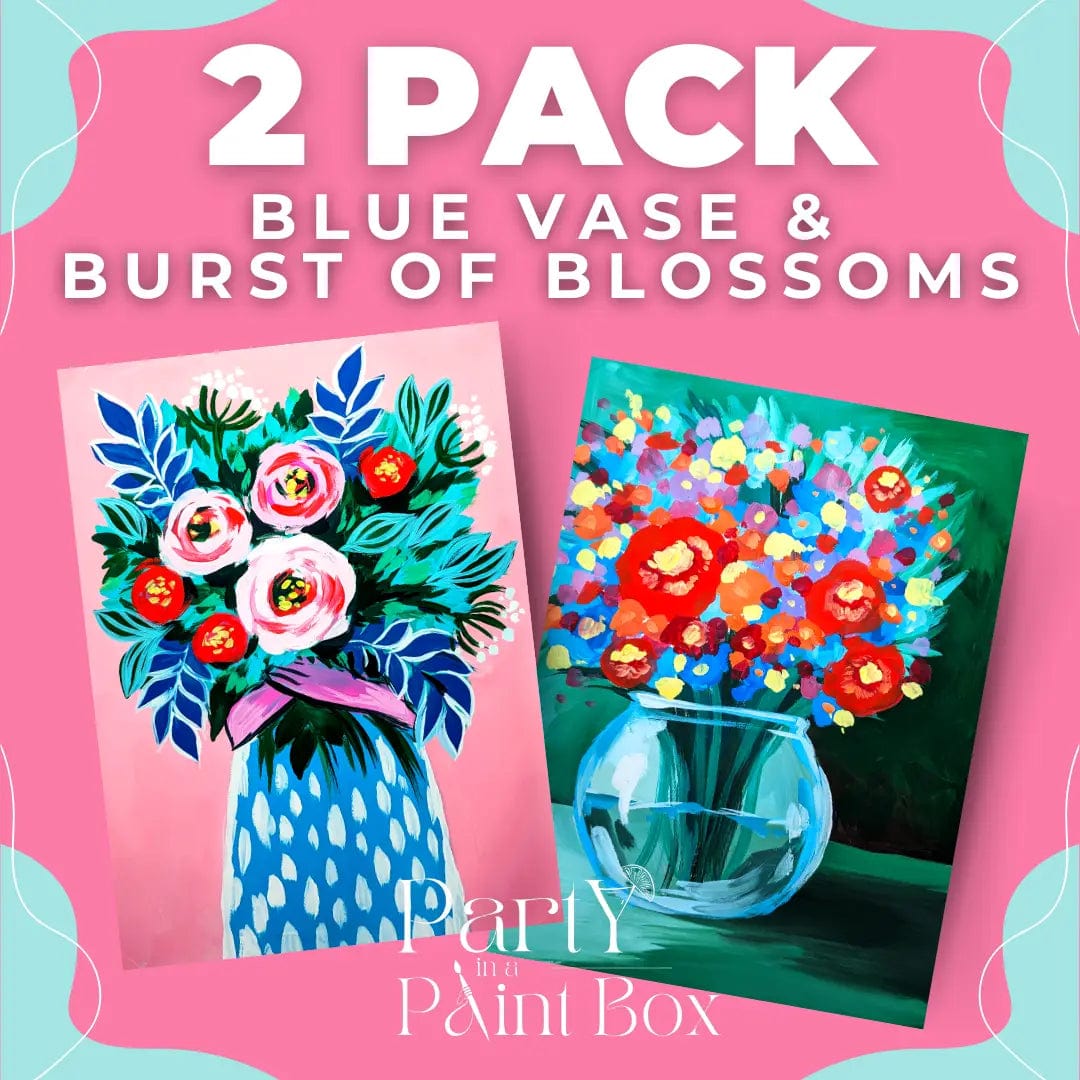 Blue Vase & Burst of Blossoms 2 Pack Bundle