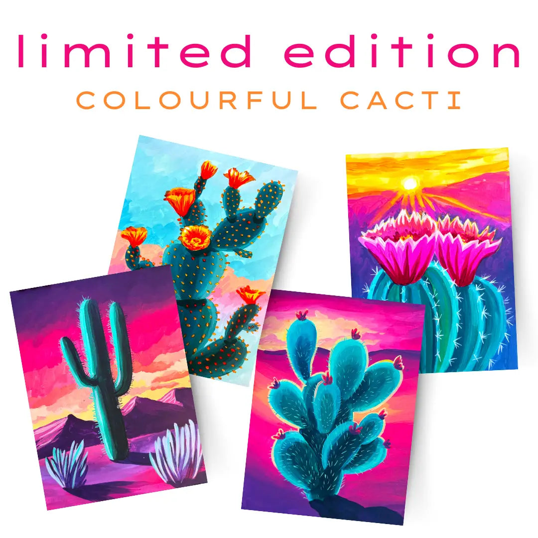 Colourful Cacti 4 Pack Bundle