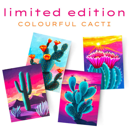 Colourful Cacti 4 Pack Bundle