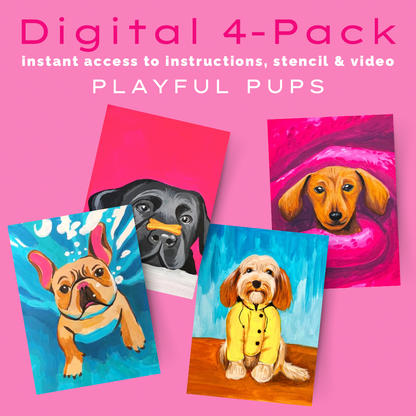 Playful Pups - Digital 4-Pack Bundle