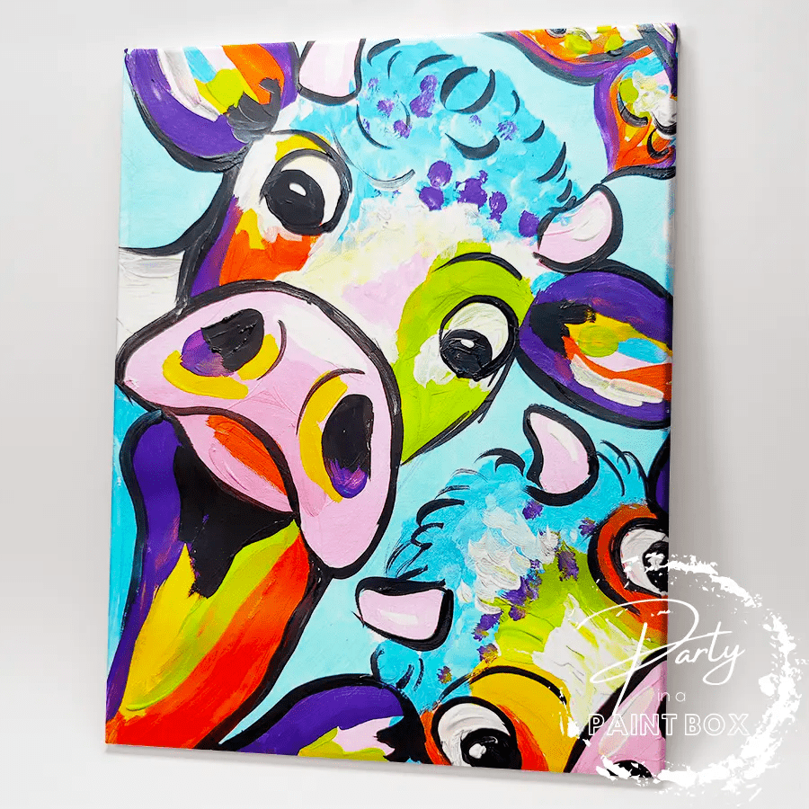 'Peek A Boo Cows' Painting Pack
