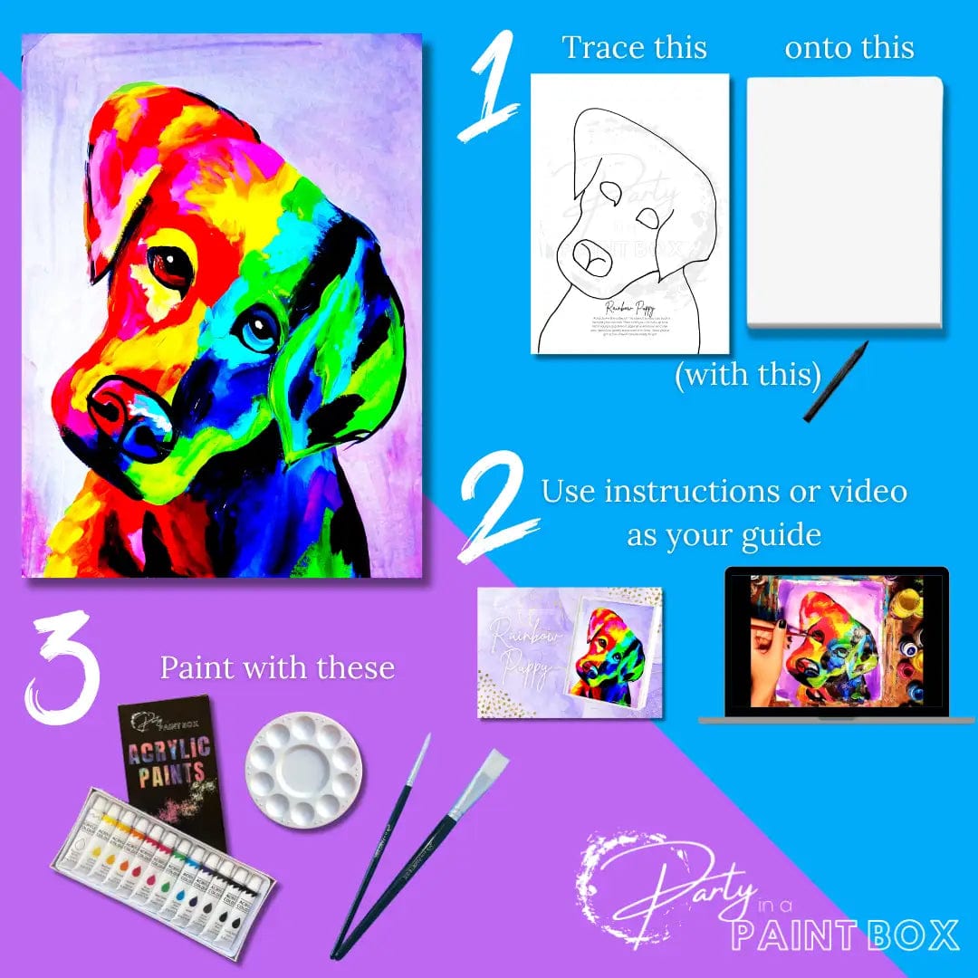'Rainbow Puppy' Painting Pack
