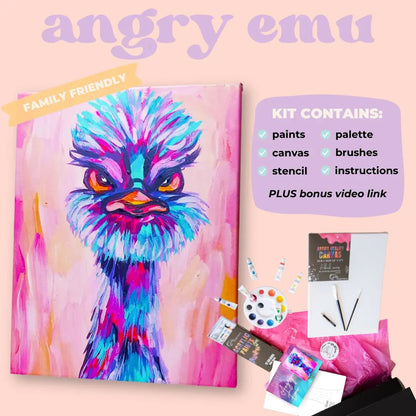 'Angry Emu' Kit - Party in a Paint Box