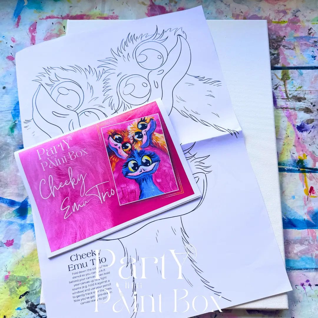 'Cheeky Emu Trio' Kit - LIMITED STOCK - Party in a Paint Box