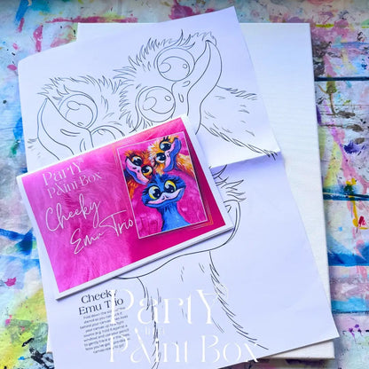 'Cheeky Emu Trio' Kit - LIMITED STOCK - Party in a Paint Box