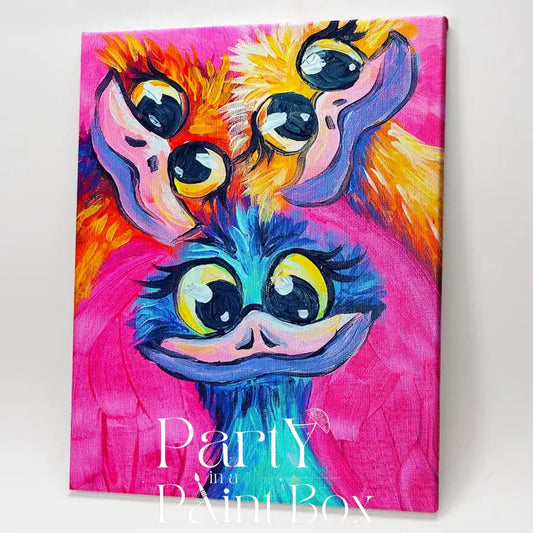 'Cheeky Emu Trio' Kit - LIMITED STOCK - Party in a Paint Box