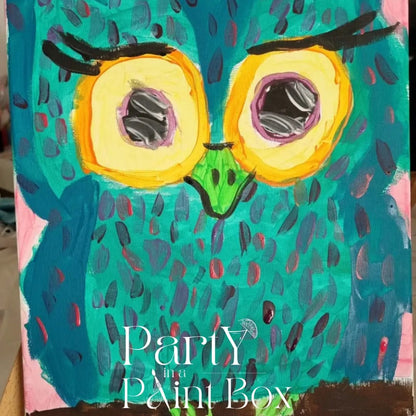 'Colourful Owl' Kit - Party in a Paint Box