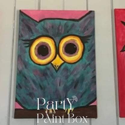 'Colourful Owl' Kit - Party in a Paint Box