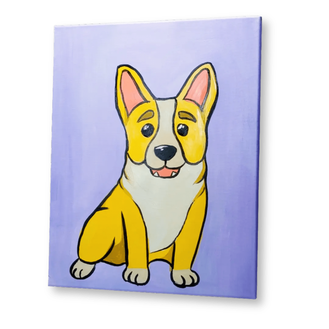'Corgi Puppy' Kit - Party in a Paint Box