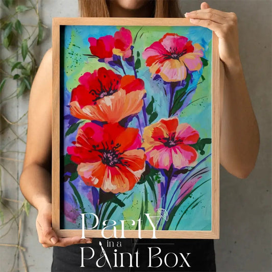 'Crimson Poppies' Kit - LIMITED STOCK - Party in a Paint Box