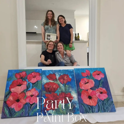 'Crimson Poppies' Kit - LIMITED STOCK - Party in a Paint Box