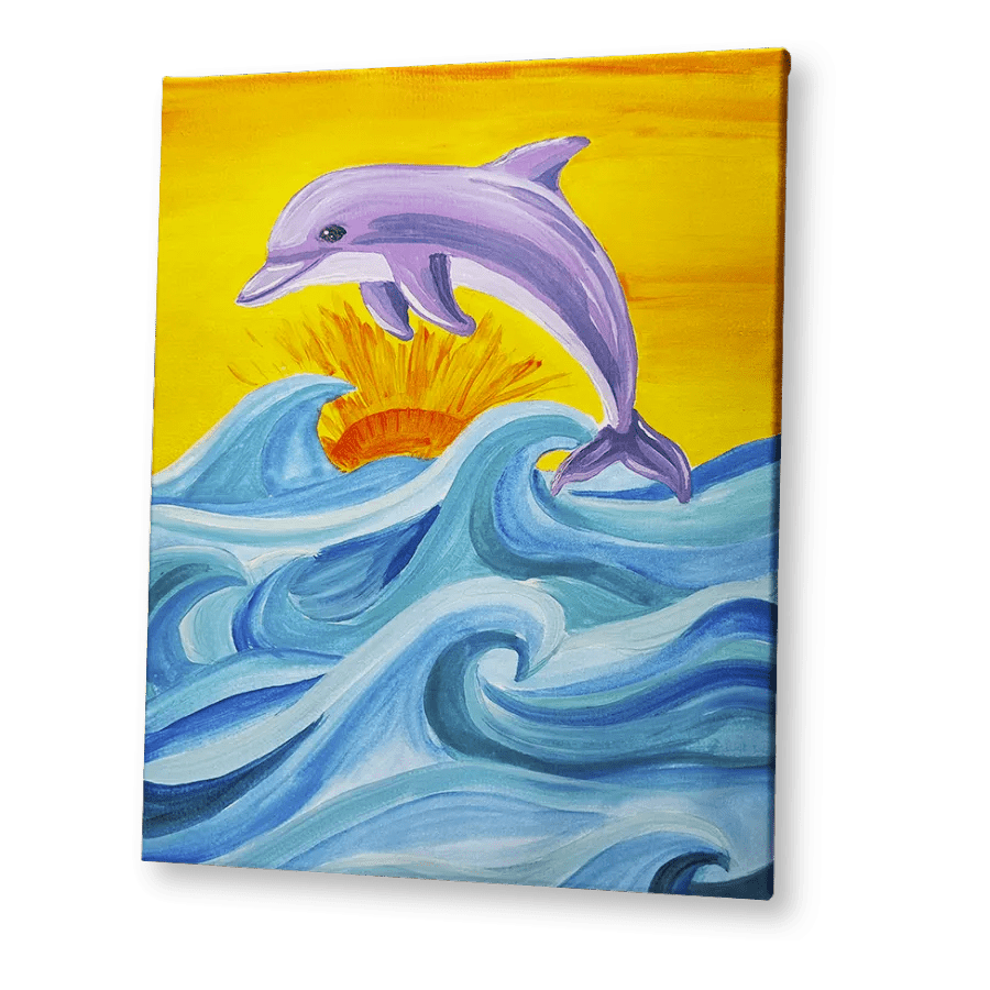 'Dolphin and Waves' Kit - Party in a Paint Box
