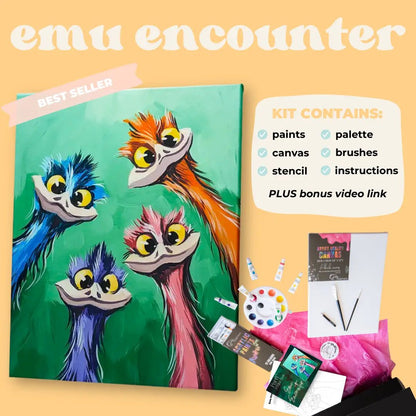 'Emu Encounter' Kit - LIMITED STOCK - Party in a Paint Box