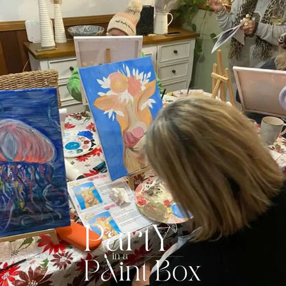 'Flower Crown Cow' Kit - Party in a Paint Box
