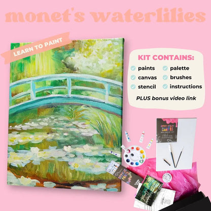 'Monet's Waterlilies' Kit - Party in a Paint Box