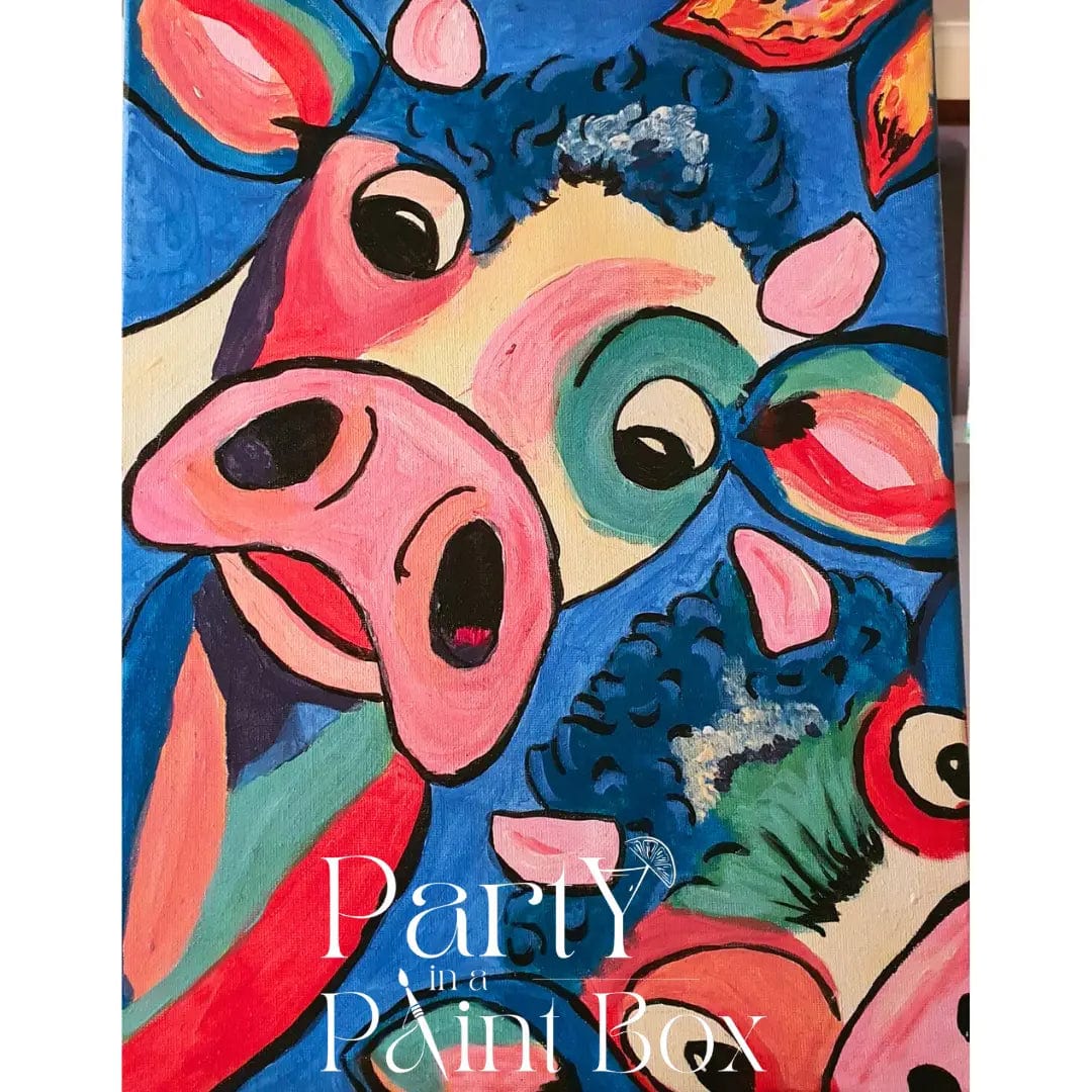 'Peek A Boo Cows' Kit - Party in a Paint Box