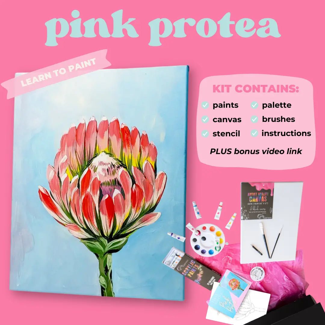 'Pink Protea' Kit - Party in a Paint Box