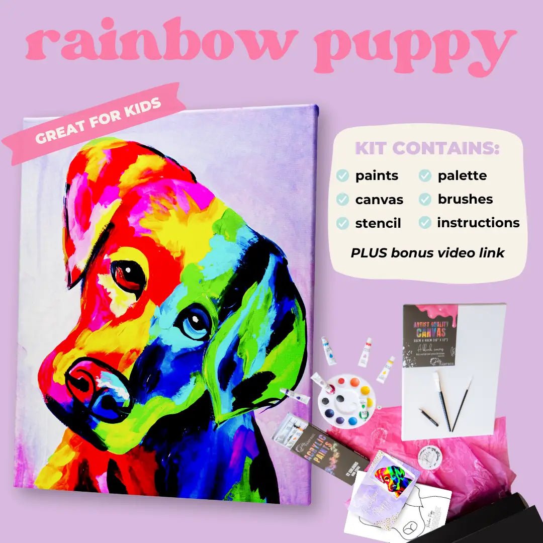 'Rainbow Puppy' Kit - Party in a Paint Box