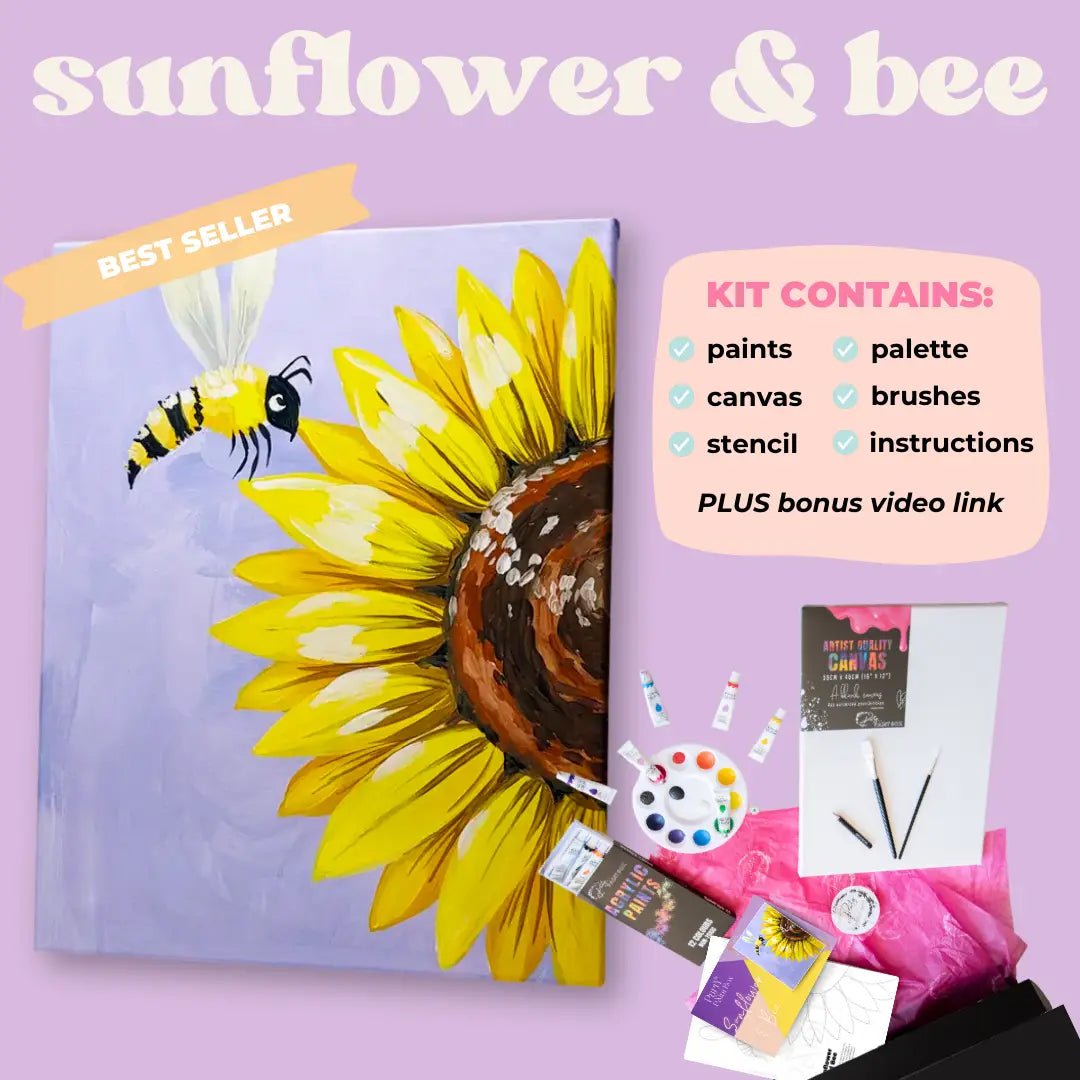 'Sunflower and Bee' Kit - LIMITED STOCK - Party in a Paint Box